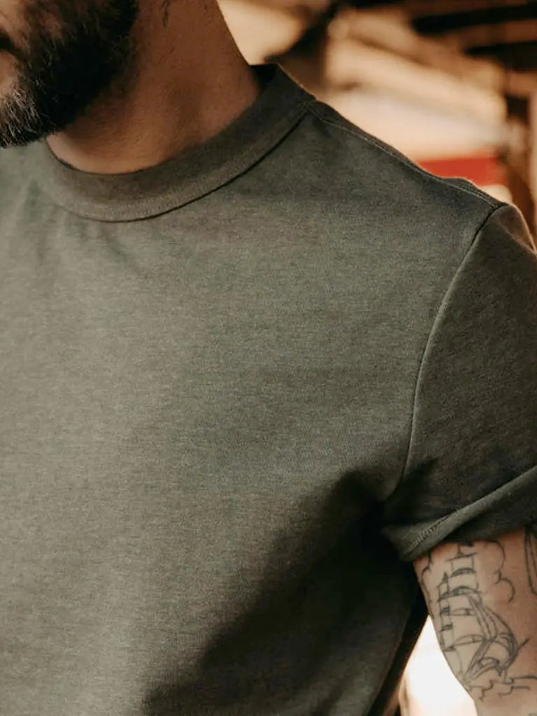 Organic Cotton Shop Tee- Army Twist Taylor Stitch