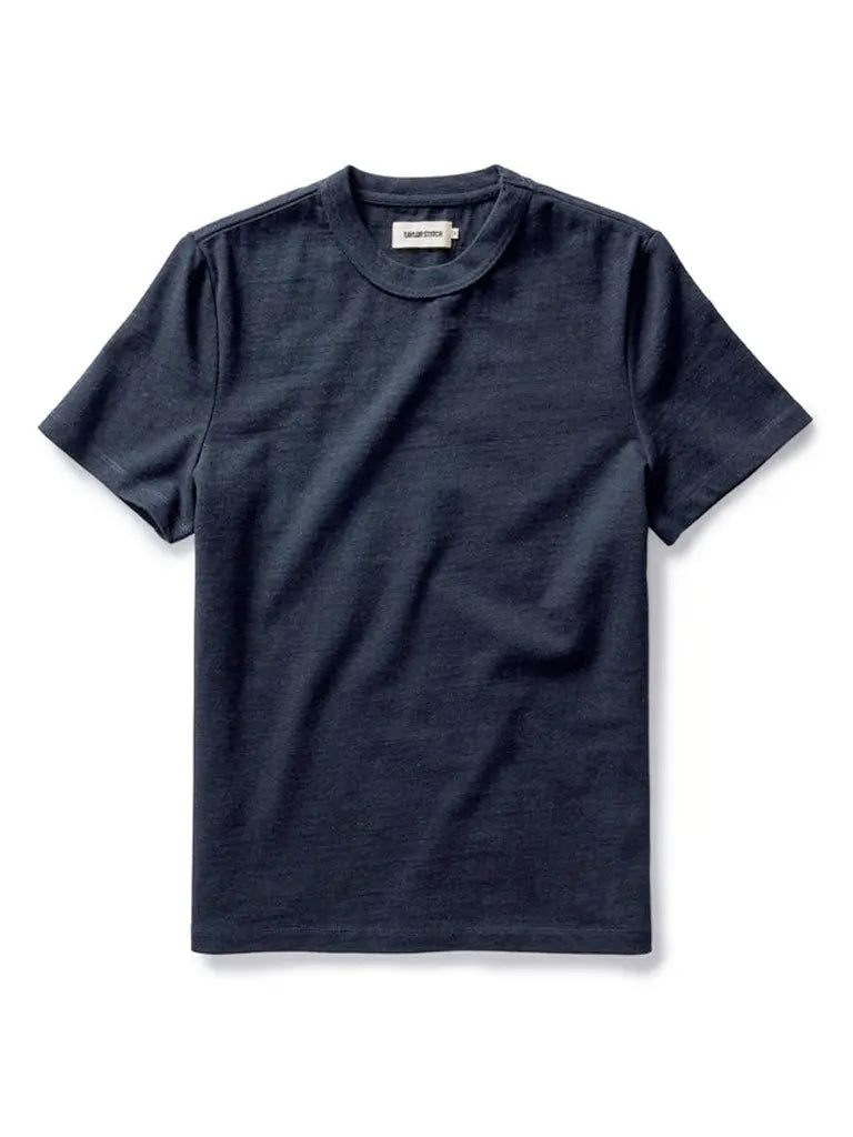 Organic Cotton Shop Tee- Navy Twist Taylor Stitch