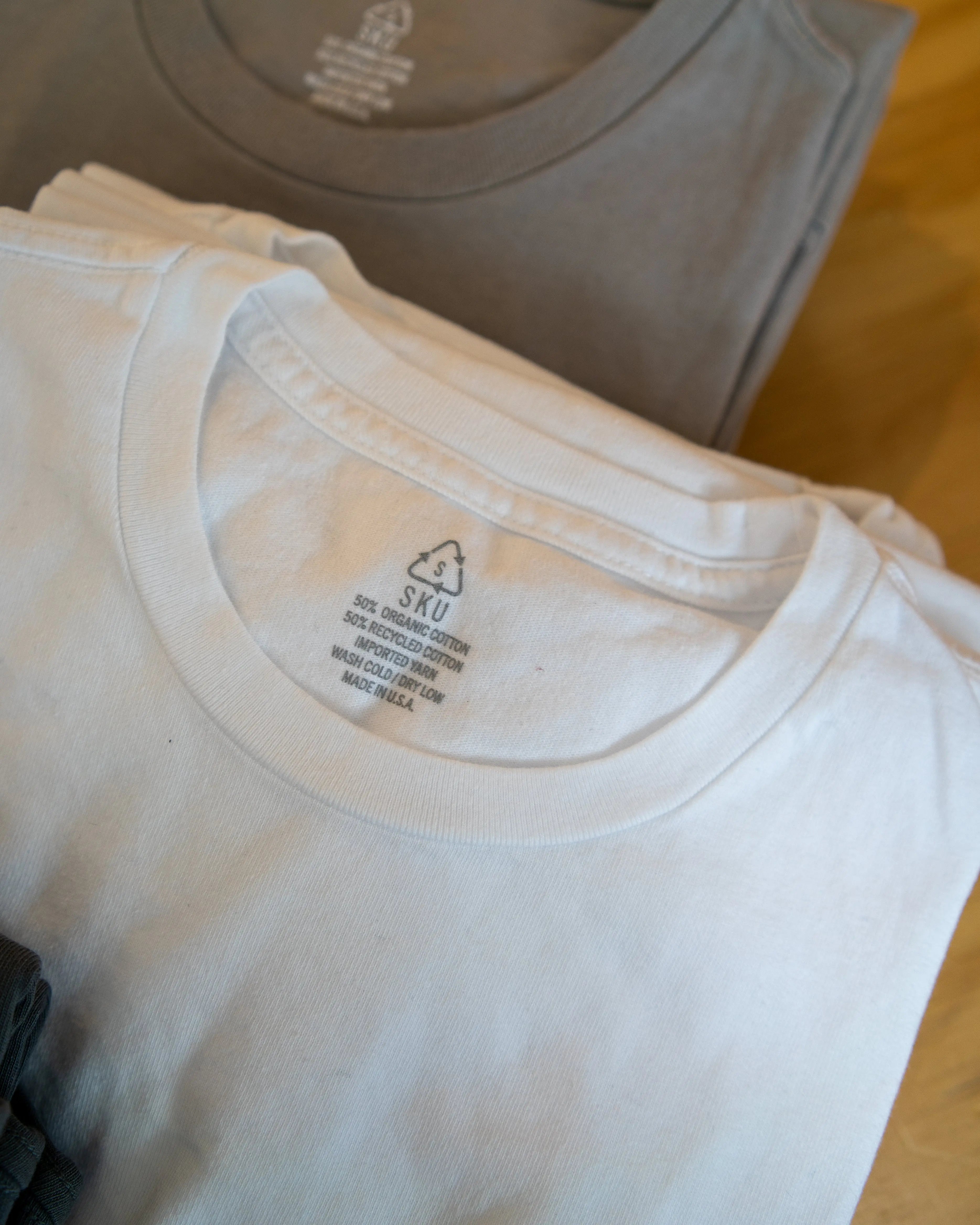 Recycled Cotton Crew Tee- White - Eames NW