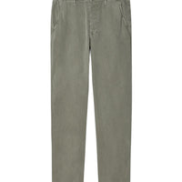 Distressed Button Fly Chino- Olive