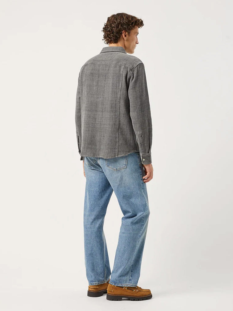Pigment Dyed Waffle Shirt- Grey Corridor Shirts