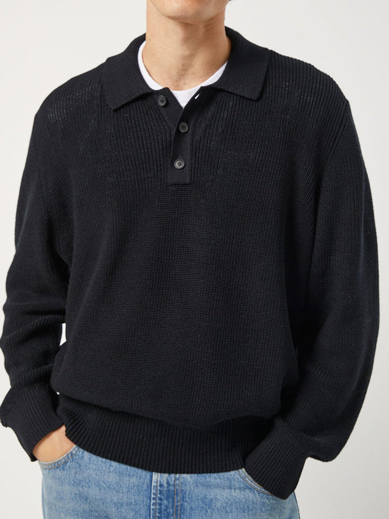 Slouchy Polo- Black Corridor Sweaters