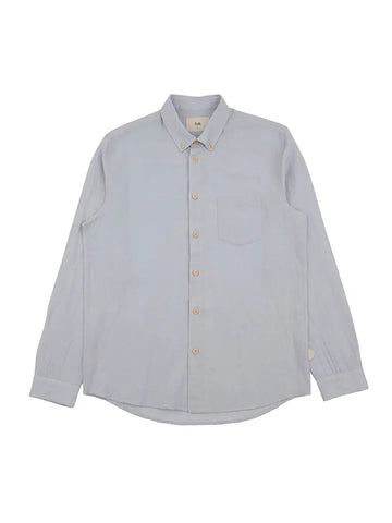 Relaxed Fit Shirt- Mist Linen Grid - Eames NW