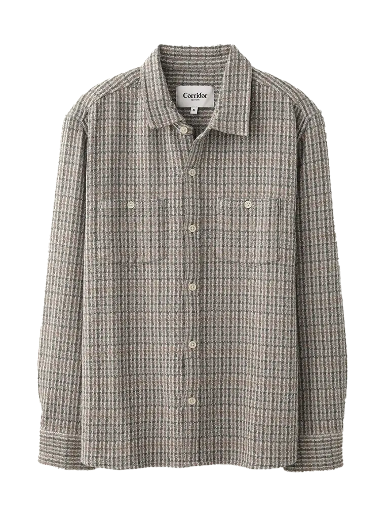 Reverse Tweed Shirt- Natural Corridor