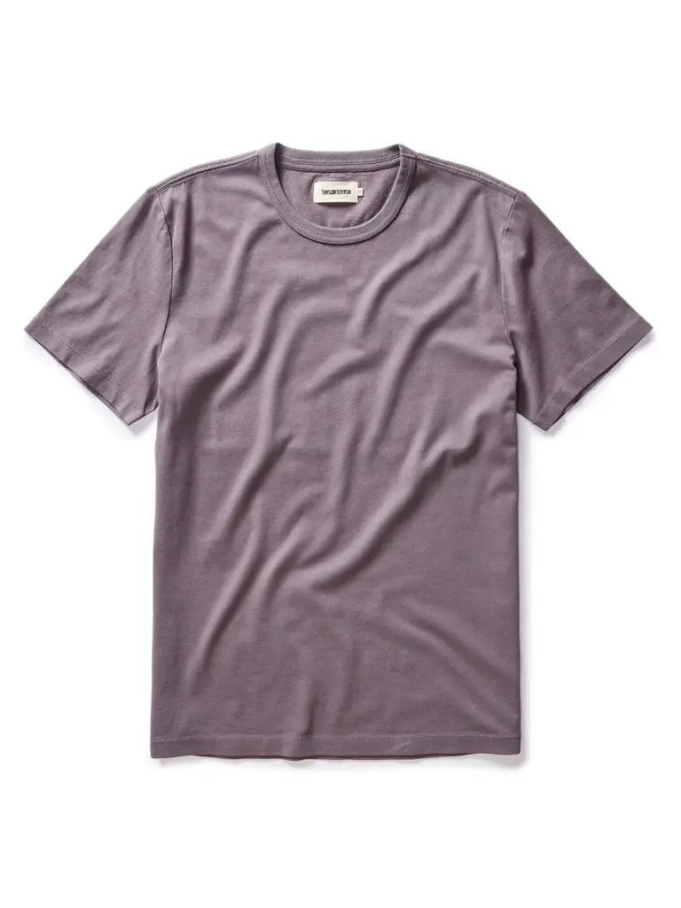 Organic Cotton Tee- Dried Plum Taylor Stitch