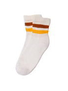 Retro Stripe Quarter Crew- Texas Orange/Gold American Trench Socks