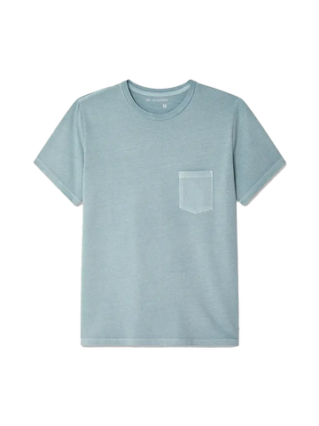 Recycled Cotton Pocket Tee- Ice