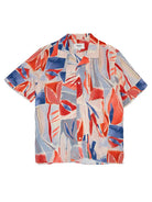 Didcot Short Sleeve Shirt- Blue and Pink Abstract Wax London