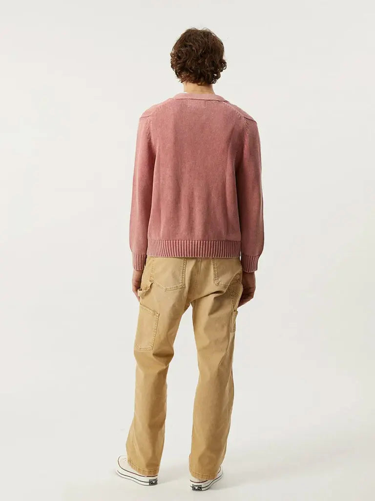 Acid Wash Cardigan- Red Corridor Sweaters