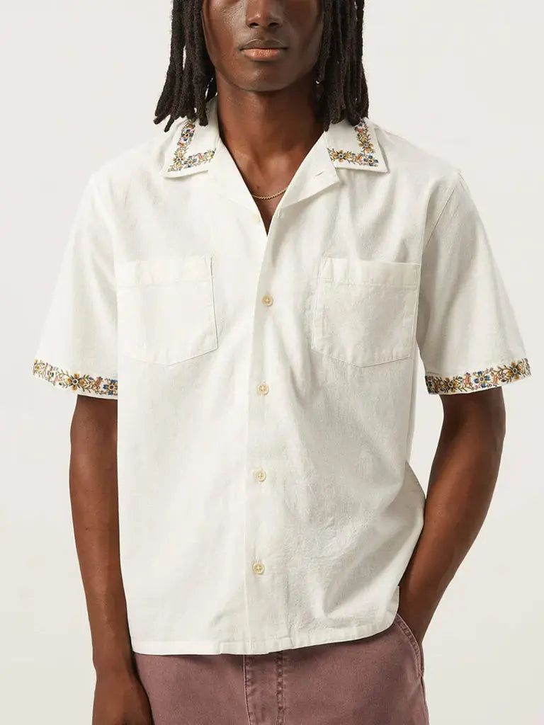 Harmony Embroidered Shirt- White Corridor Shirts