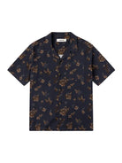 Crammond Shirt- Dark Navy Gorse Print Kestin Shirts