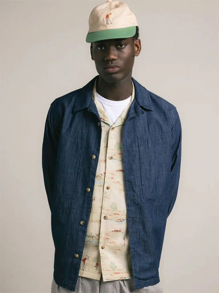 Leuchars Cap- Stone/Green Golf Embroidery Kestin Hats