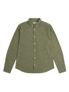 Raeburn Button Down- Green Linen Blend Kestin Shirts