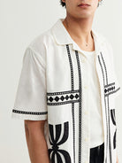 Didcot- Ecru/Black Border Wax London Shirts