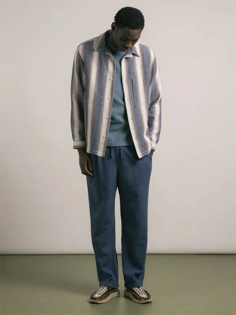 Doune Pant- Navy Slub Cotton Kestin Pants