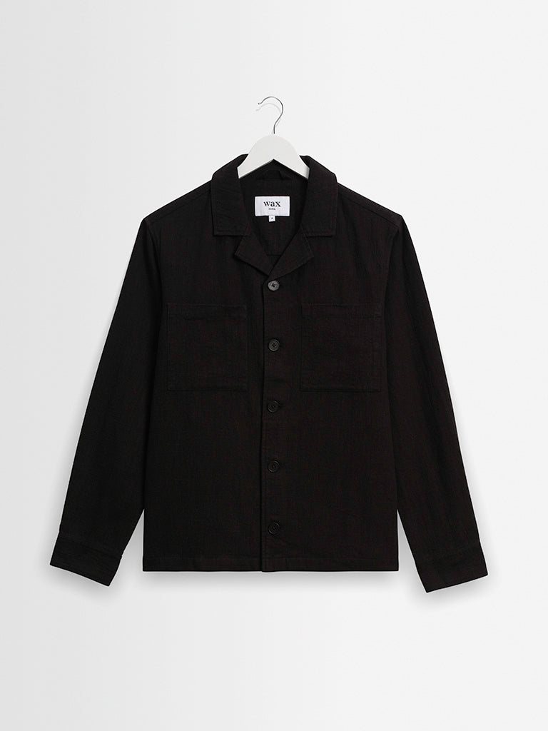 Aldred Overshirt- Black Wax London Jackets