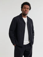 Aldred Overshirt- Black Wax London Jackets