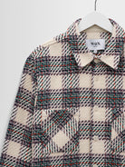 Whiting Overshirt- Ecru/Green Hutton Check Wax London Jackets