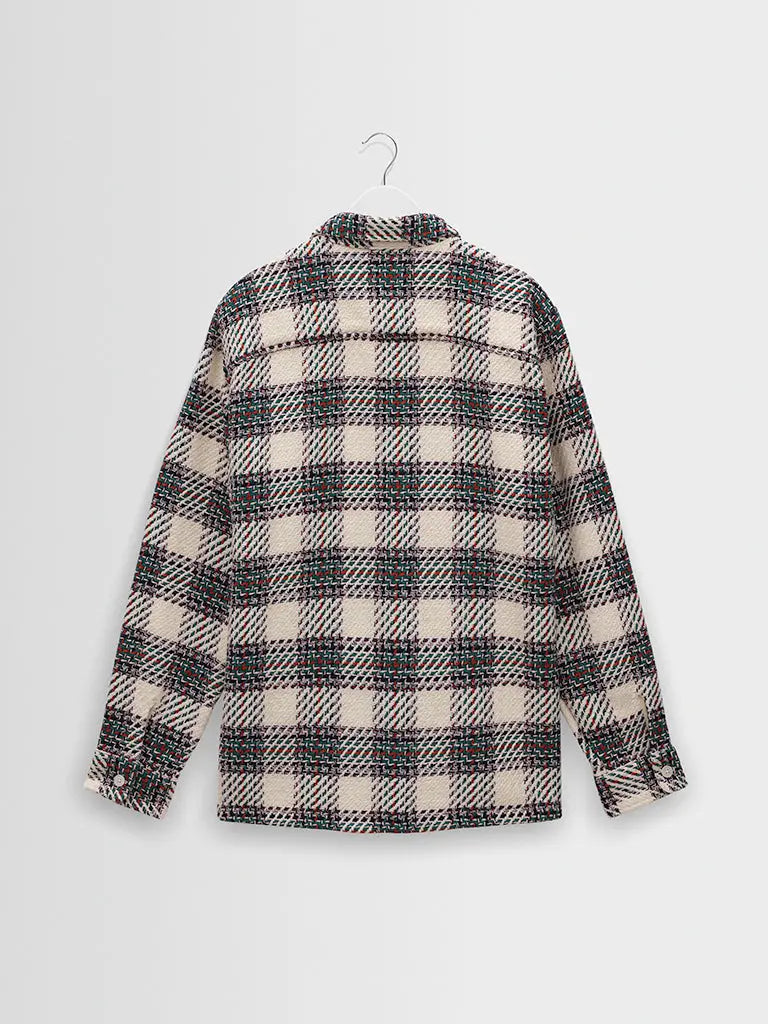 Wax London | Whiting Overshirt- Ecru/Green Hutton Check – Eames NW