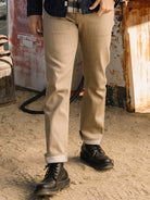 Hammer Straight- Army Beige Raw 14oz Selvedge Hiroshi Kato Denim