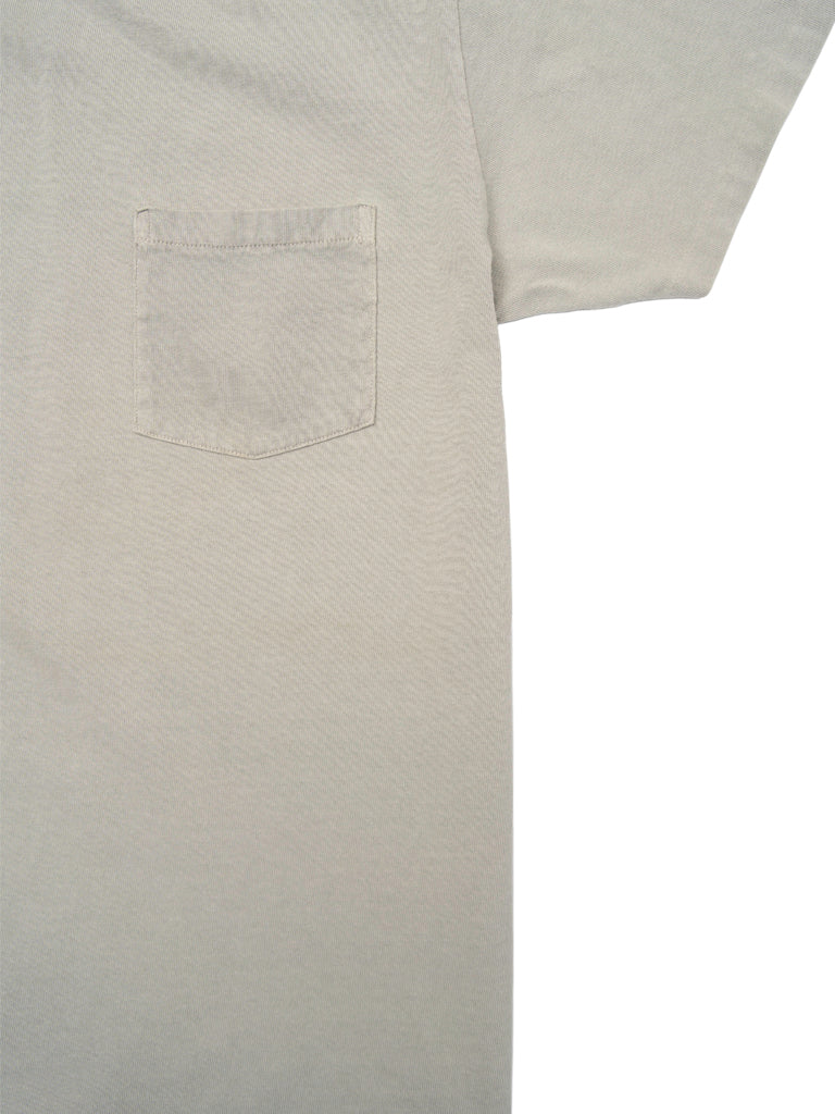 Pigment Dyed Crew Pocket Tee- Grey Velva Sheen Tee Shirts