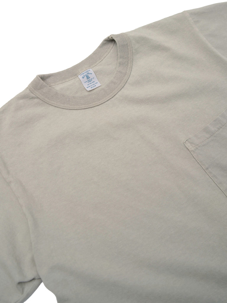 Pigment Dyed Crew Pocket Tee- Grey Velva Sheen Tee Shirts