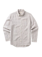 Jack Shirt- Burgundy University Stripe Linen Taylor Stitch Shirts