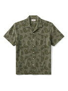 Hawthorne Shirt- Burnt Olive Floral Jacquard Taylor Stitch Shirts