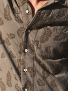 Hawthorne Shirt- Burnt Olive Floral Jacquard Taylor Stitch Shirts