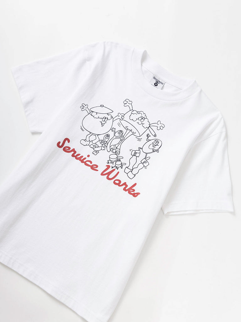 Pots & Pans Tee- White Service Works Tee Shirts