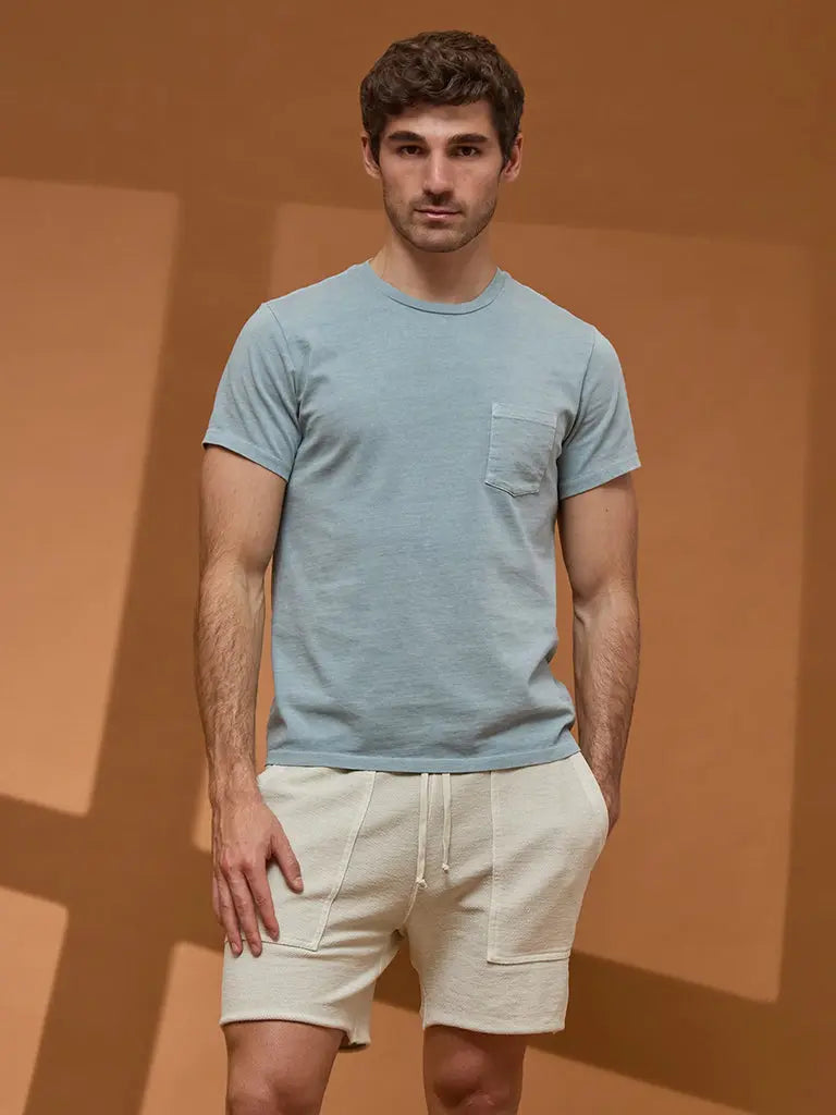 Recycled Cotton Pocket Tee- Ice - Eames NW