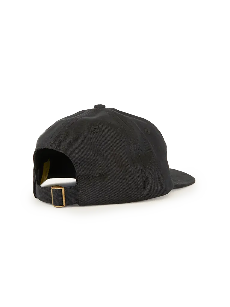 Cotton Twill Moleskin 6 Panel Hat- Black Lite Year