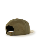 Cotton Twill Moleskin 6 Panel Hat- Army Green w/Natural Lite Year