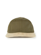 Cotton Twill Moleskin 6 Panel Hat- Army Green w/Natural Lite Year