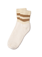 Mono Stripe Quarter Crew- Acorn American Trench Socks