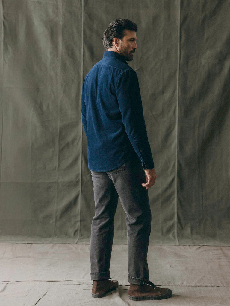 Jack Shirt- Heather Rinsed Indigo Pincord Taylor Stitch Shirts