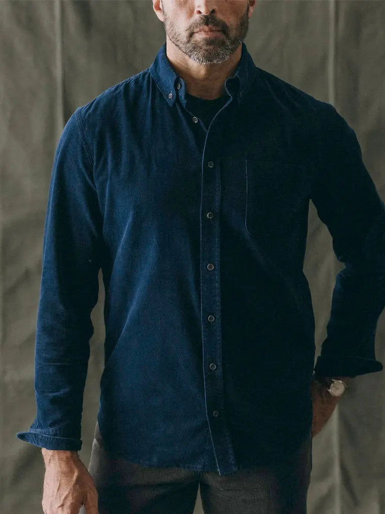 Taylor Stitch | Jack Shirt- Heather Rinsed Indigo Pincord – Eames NW