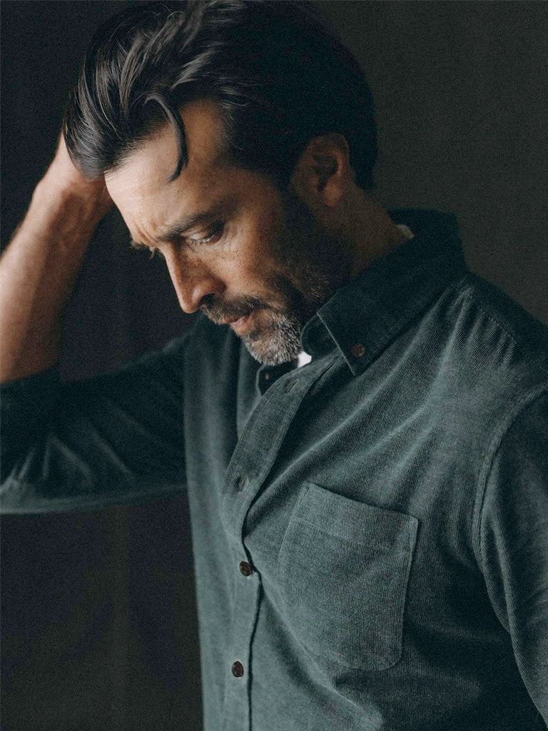 Jack Shirt- Heather Pine Pincord Taylor Stitch Shirts