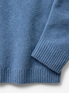 Newton Sweater Polo- Clear Heather Blue Taylor Stitch Sweaters