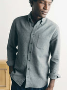 Jack Shirt- Charcoal Twist Waffle Taylor Stitch Shirts