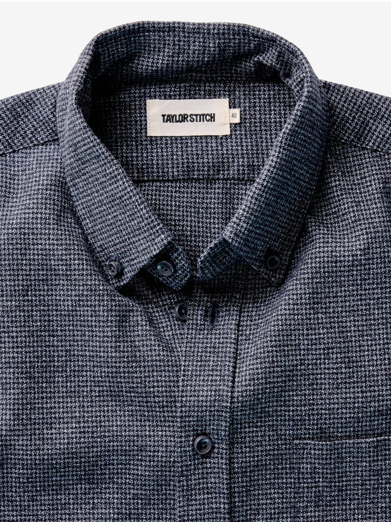 Jack Shirt- Dark Navy Houndstooth Taylor Stitch Shirts