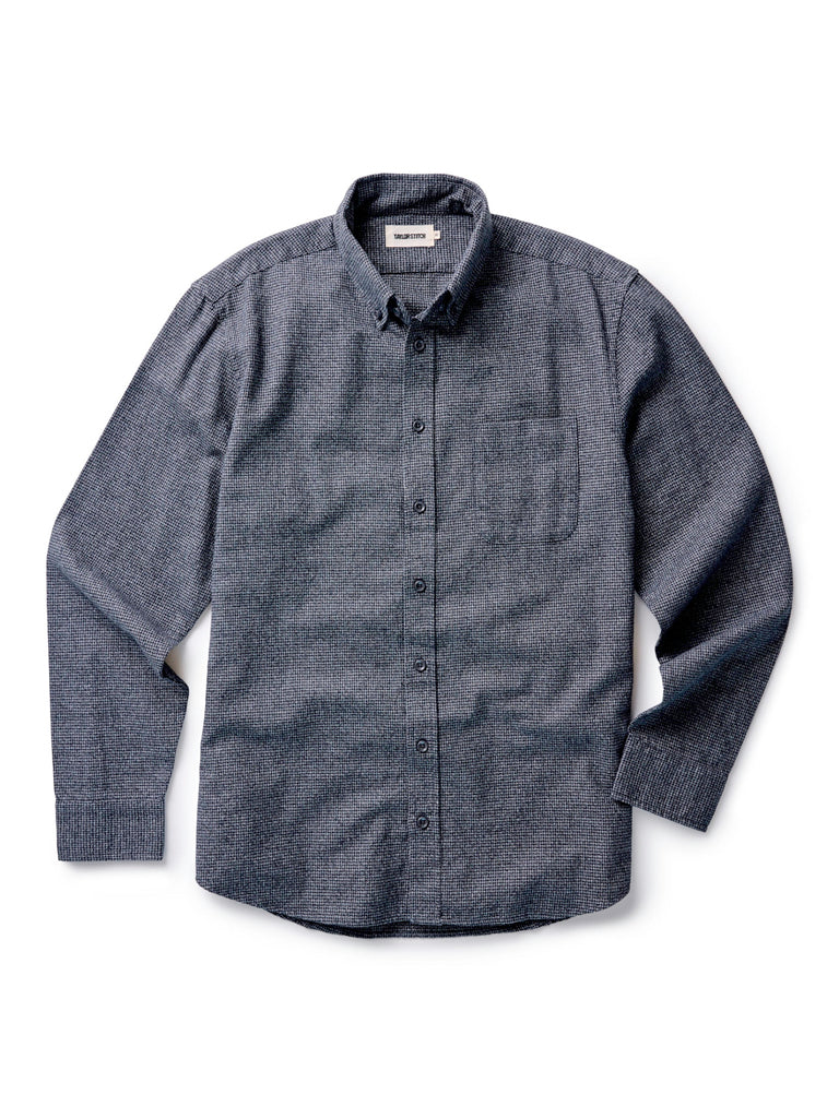 Jack Shirt- Dark Navy Houndstooth Taylor Stitch Shirts