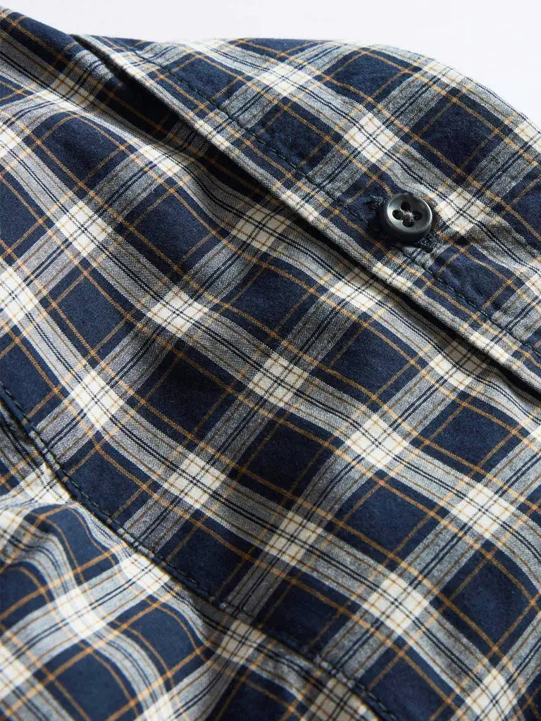 Jack Shirt- Deep Blue Plaid Taylor Stitch