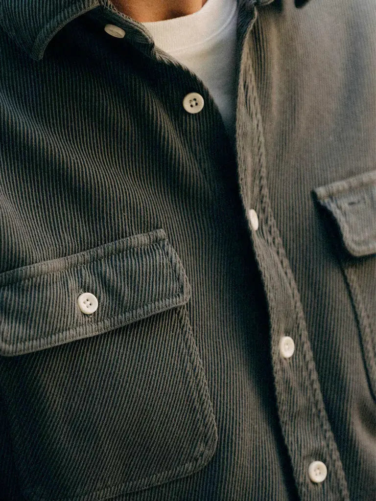 Ledge Shirt- Deep Sea Twill Taylor Stitch