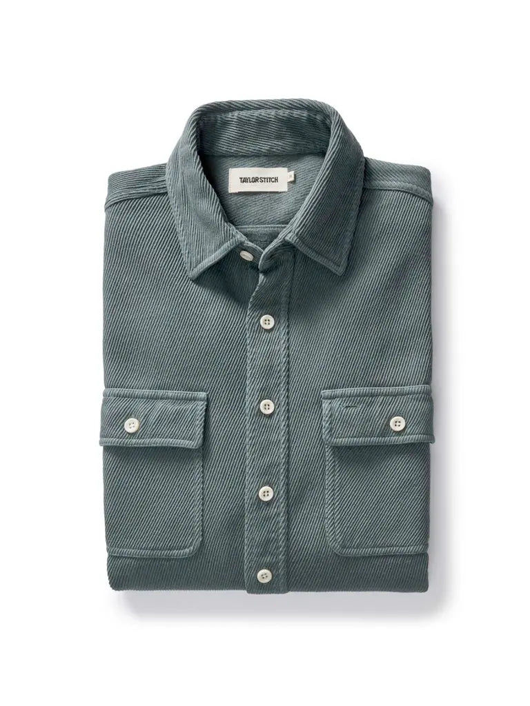 Ledge Shirt- Deep Sea Twill Taylor Stitch