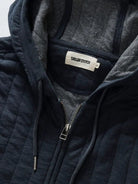 Après Zip Hoodie- Heather Midnight Quilted Jersey Taylor Stitch