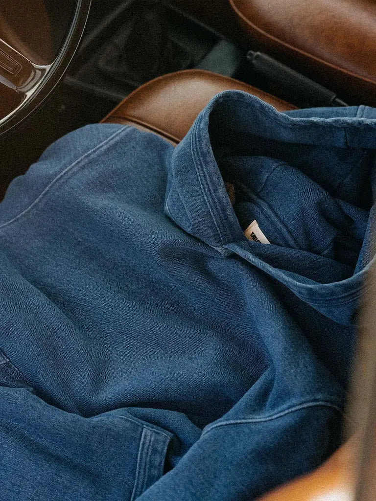 Après Hoodie- Washed Indigo Terry Taylor Stitch