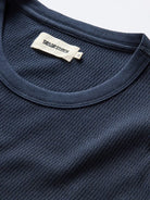 Organic Cotton Waffle Crew- Dark Navy - Eames NW