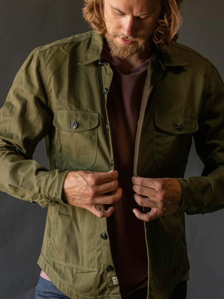 The Anvil Oxford Paraffin Wax Jacket- Military Green