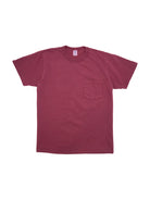 Pigment Dyed Crew Pocket Tee- Burgandy Velva Sheen Tee Shirts